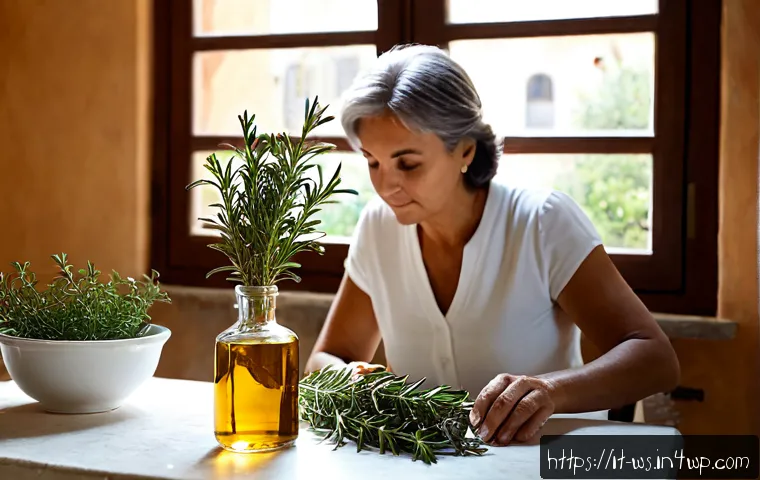 자연 유래 성분의 효과와 안전성 - Photorealistic Italian kitchen table scene showing natural ingredient safety and effectiveness: fres...